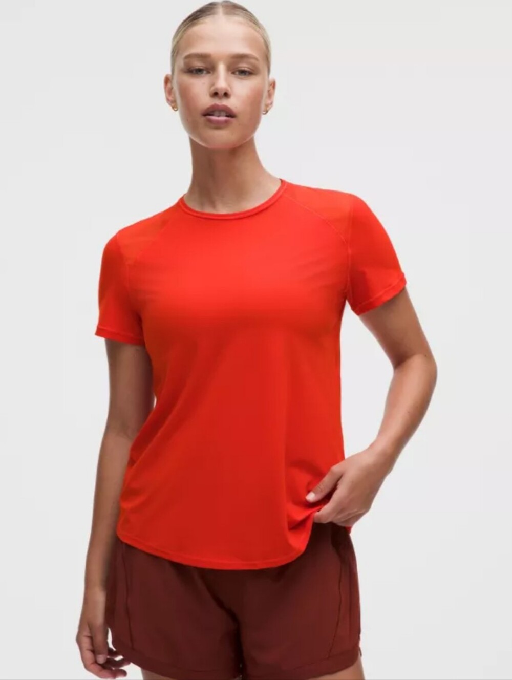 lululemon athletica Women's Short Sleeve Active Tee in Red Size 4 (See Photos)